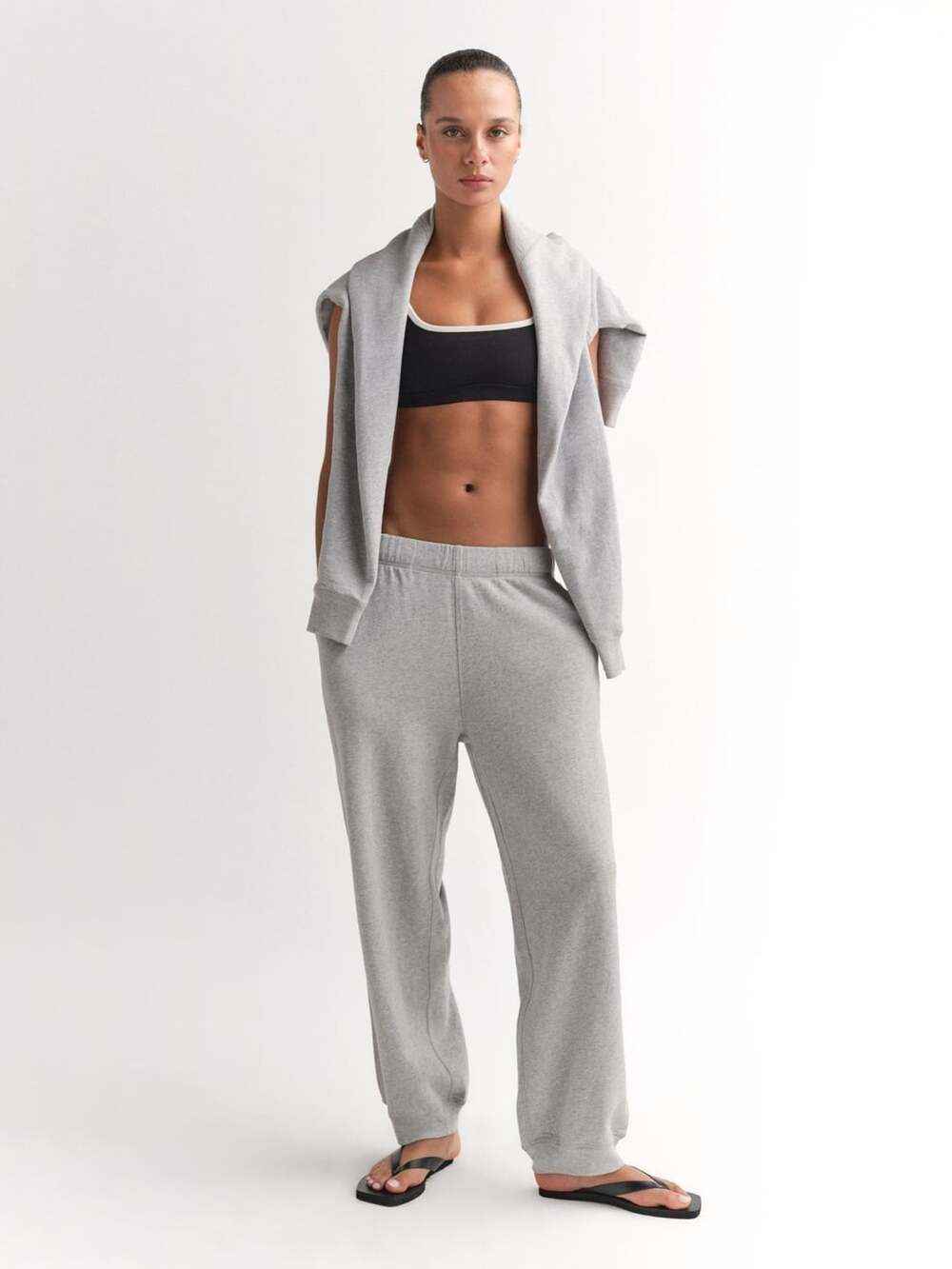 MATE Organic Lightweight Terry Sweatpants Heather Grey